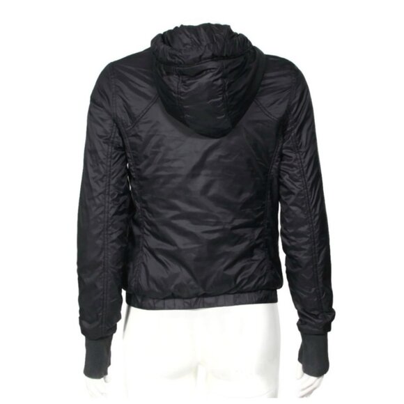 LULULEMON Lightly Padded Full Zip Black Hooded Jacket sz 4 /457 - Picture 3 of 8